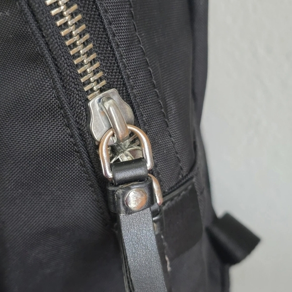 MARC JACOBS Backpack Rucksack Black White Women Large Nylon Authentic - Picture 10 of 14